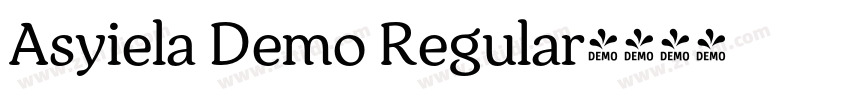 Asyiela Demo Regular字体转换